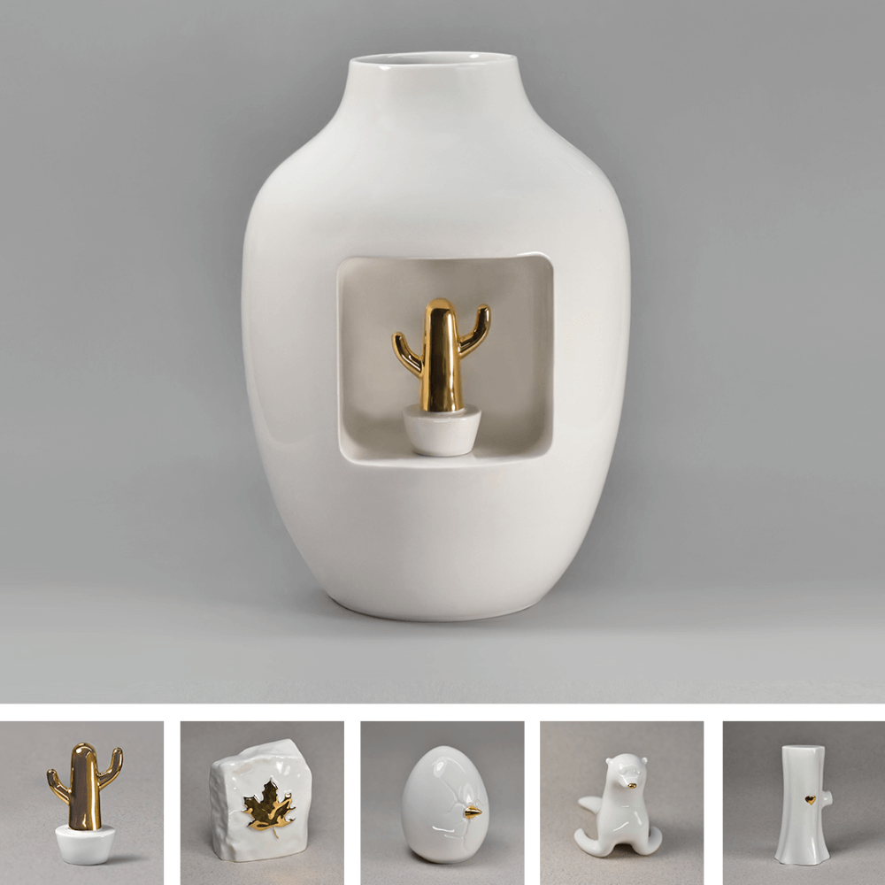 Duality - vase + 5 miniatures